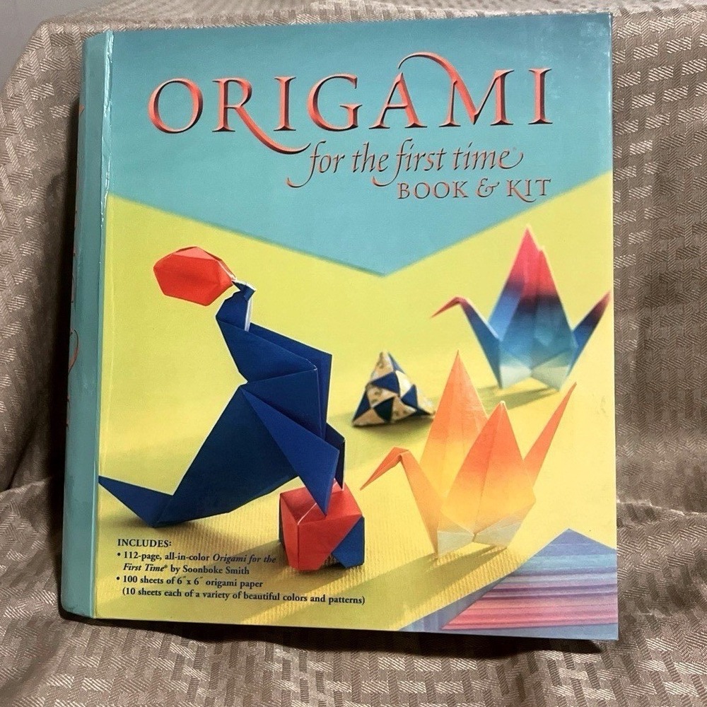 NOS Origami for the First Time Book & Kit Soonboke Smith 100 Sheets Paper 2003